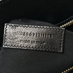 Grain De Poudre Matelasse Chevron Monogram Shopping Bag Black