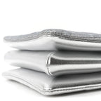 Satin Sequin Embroidered Monogram Coussin BB Silver