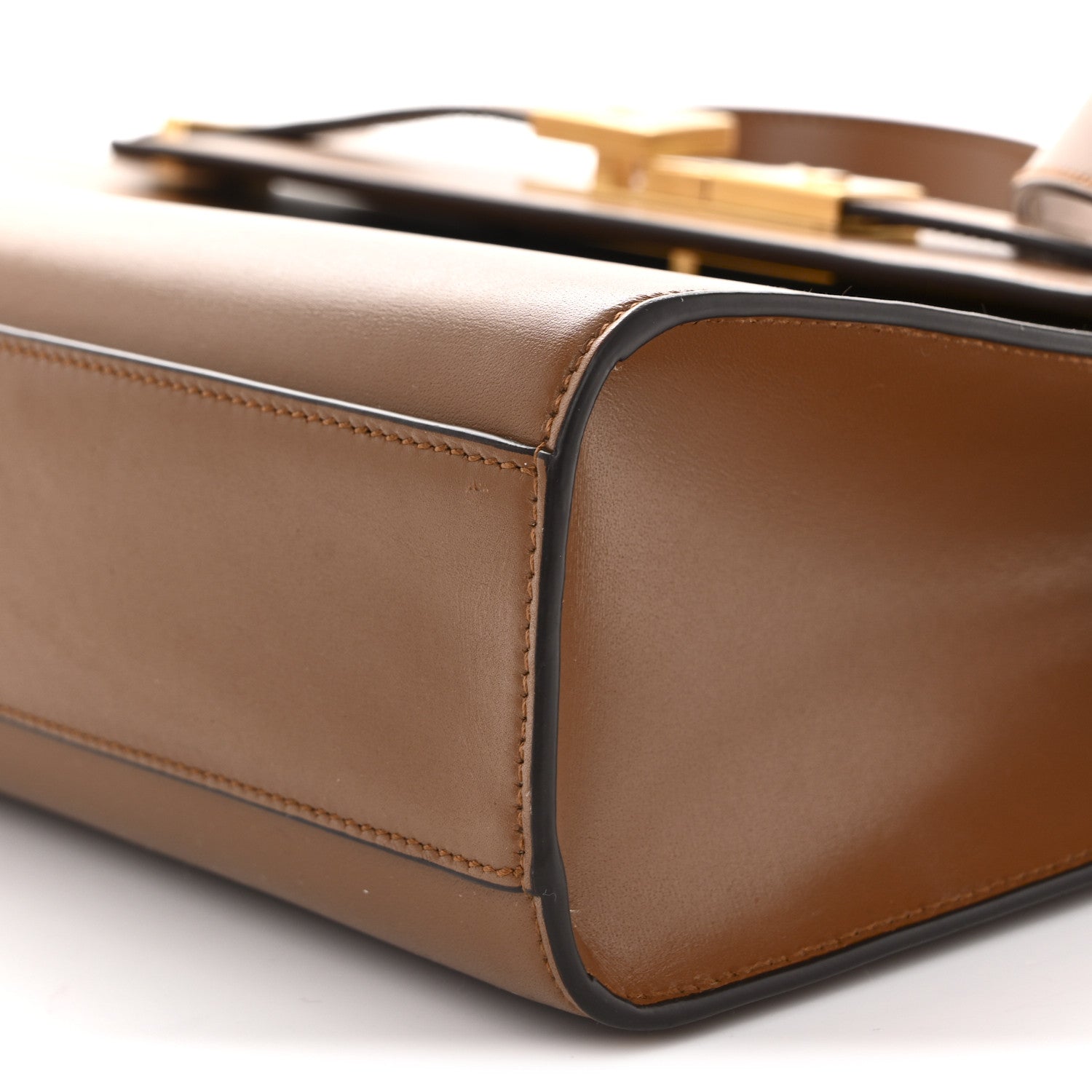 Smooth Calfskin Manhattan Shoulder Bag Brick