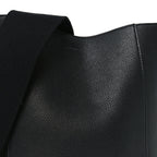 Soft Grained Calfskin Small Sangle Bucket Bag Black