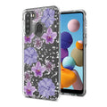 Pressed Dried Flower Design Phone Case For Samsung Galaxy A21 In Purple