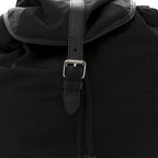 Nylon Grained Calfskin Watson Diaper Bag Black