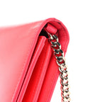 Grain de Poudre Classic Letters Chain Wallet Fuchsia
