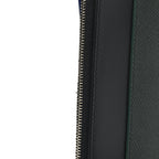 Textured Calfskin Passport Phone Holder Green