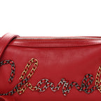 Calfskin Chain 20s Signature Bowling Bag Red