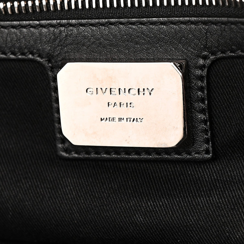 Calfskin Large Zip Nightingale  Black