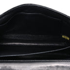 Lambskin Quilted Extra Mini Rectangular Flap Black