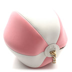 Calfskin Coco Beach Ball Bag White Pink