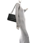 Lambskin Quilted Jumbo Single Flap Black