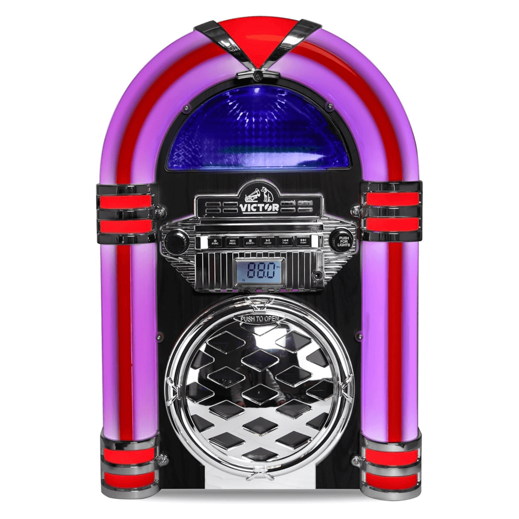 Broadway II Desktop CD Jukebox with Multi-Color LED Lighting