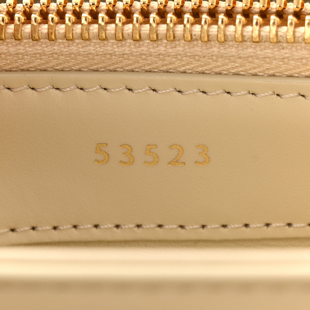 Satinated Calfskin Small 16 Top Handle Bag Beige