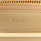 Satinated Calfskin Small 16 Top Handle Bag Beige