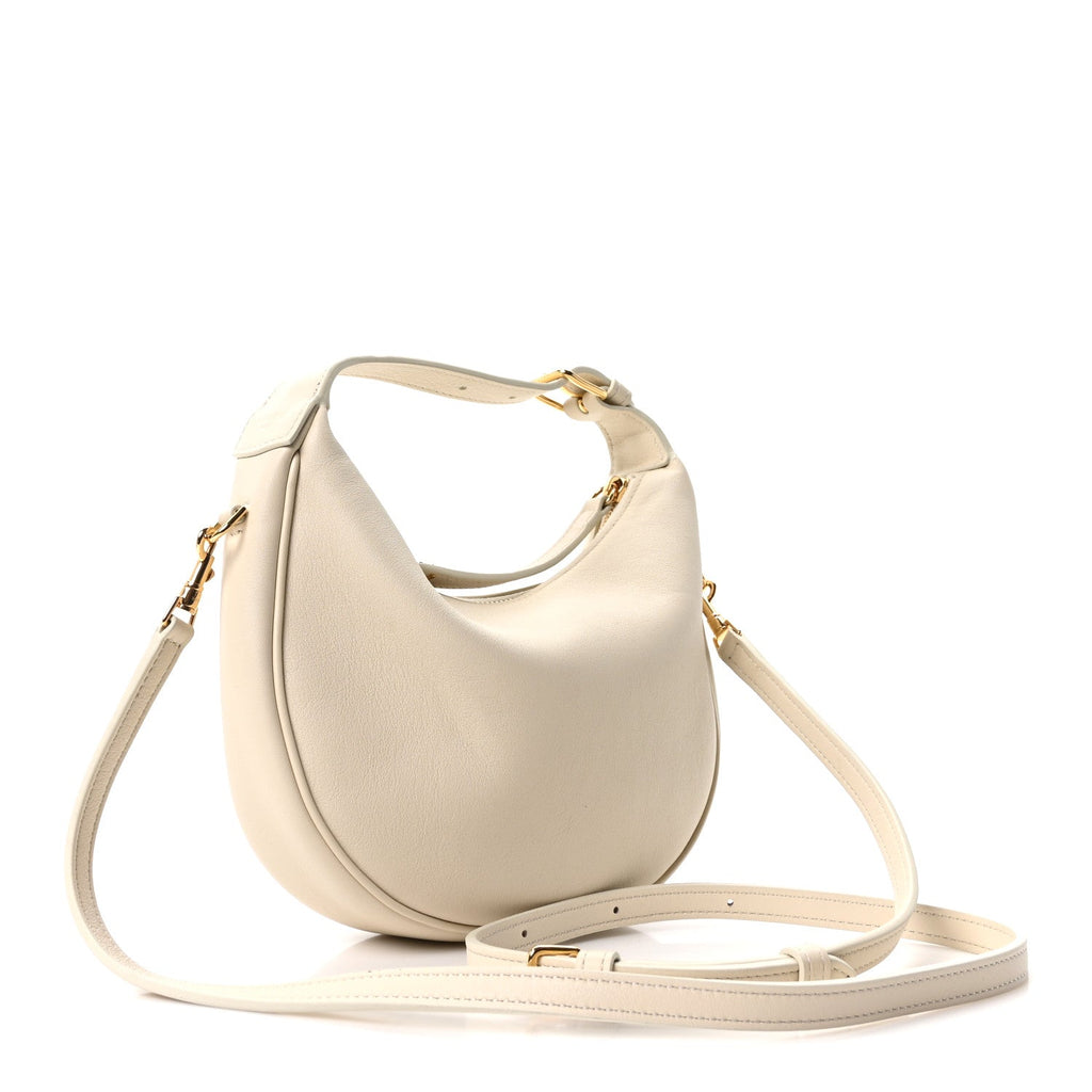 Supple Grained Calfskin Teen Lulu Shoulder Bag Rice