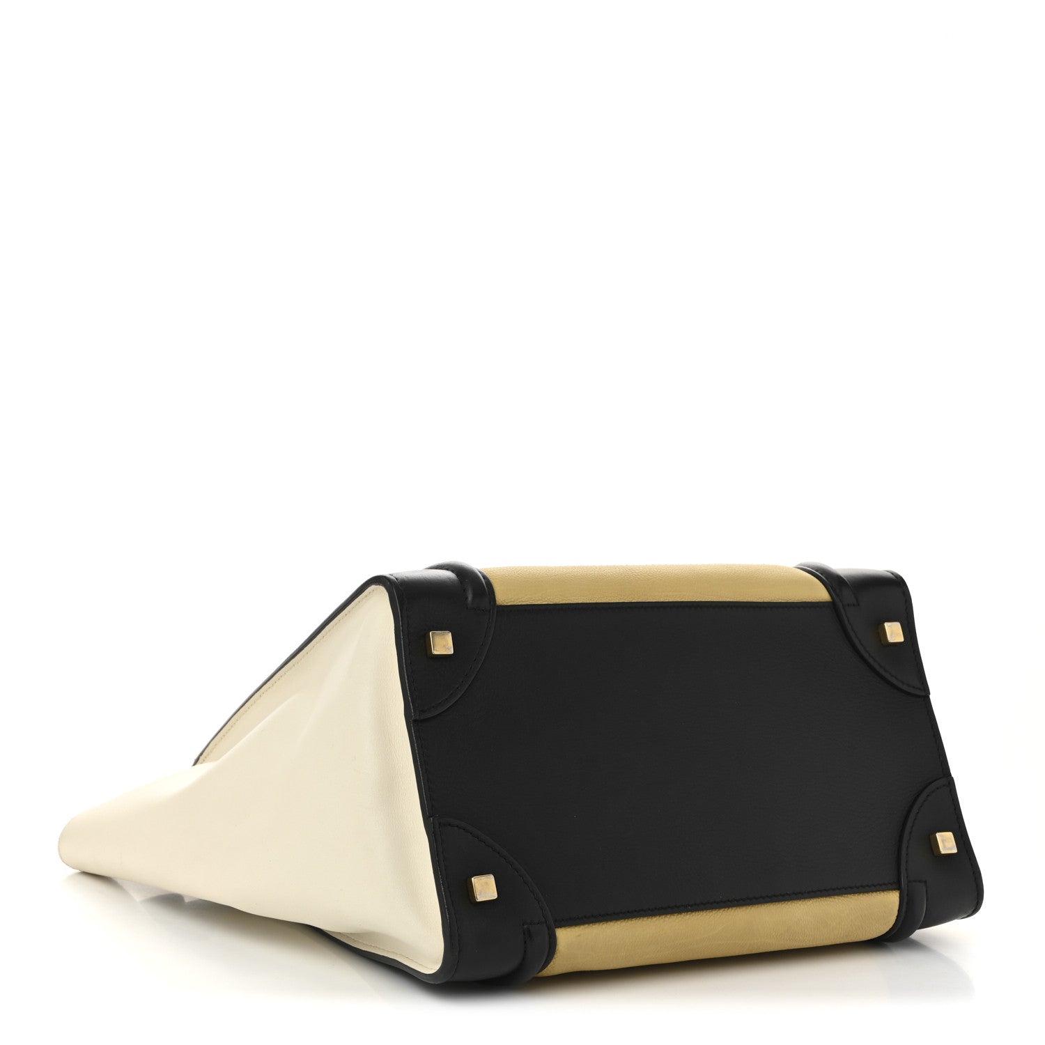 Velluto Calfskin Mini Tri-Color Luggage Vanilla