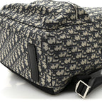 Oblique Calfskin Rider Backpack Beige Black