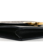 Vitello Cruise F is Fendi Bi-Color FF 1974 Embossed Medium Envelope Wallet On Chain Black Maya