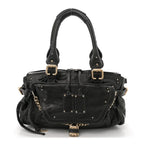 Calfskin Medium Paddington Capsule Satchel Bleu Nuit