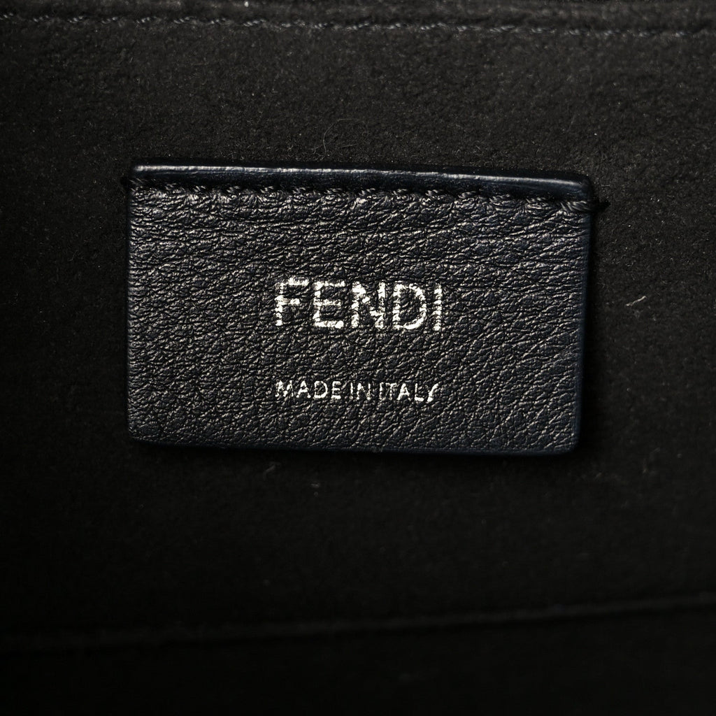 Vitello Century Velvet F is Fendi FF Small Kan I Shoulder Bag Black Tobacco