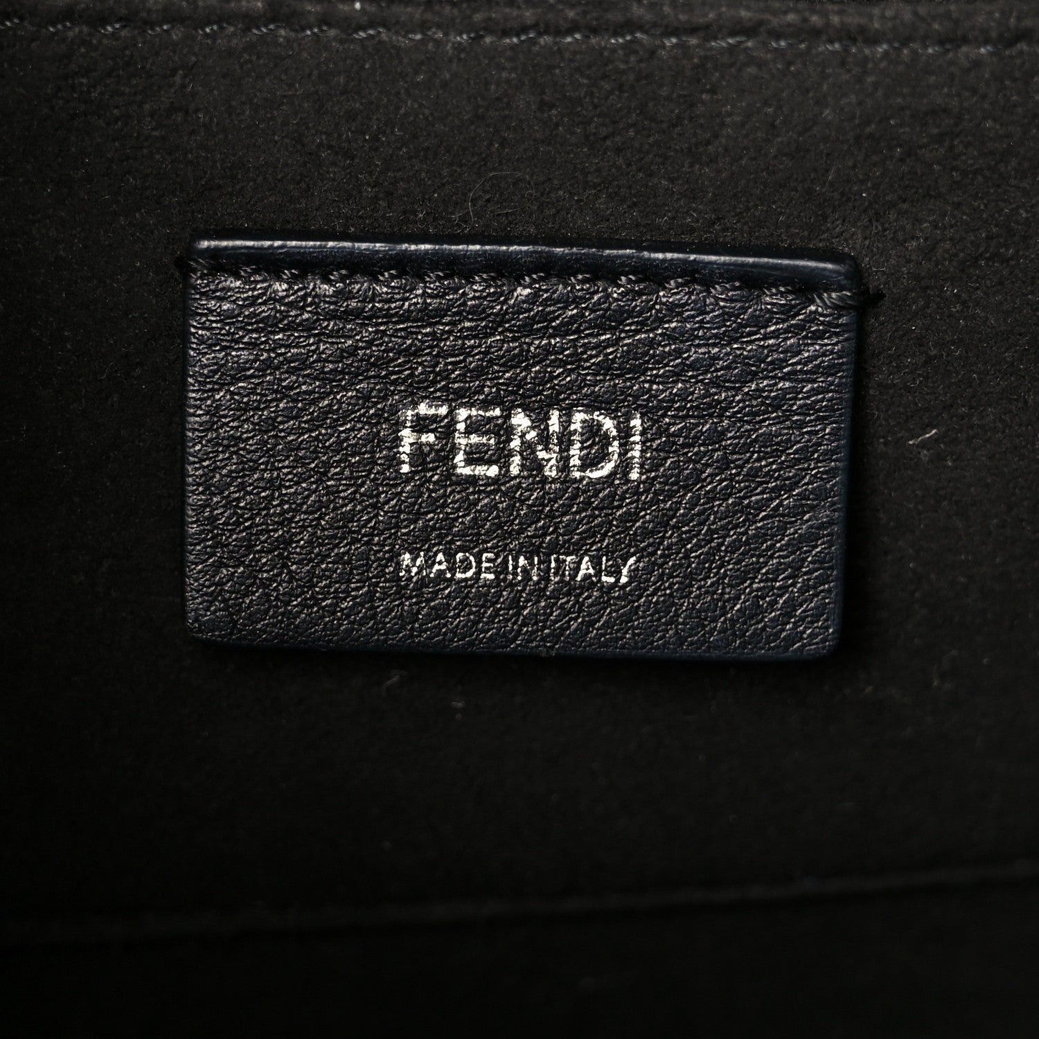 Vitello Century Velvet F is Fendi FF Small Kan I Shoulder Bag Black Tobacco