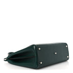 Grainy Calfskin Medium Zumi Top Handle Bag Vintage Green