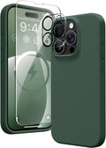 Entronix Bundle Compatible with iPhone 12 Pro - Liquid Silicone Case, 1 Clear Screen Protector & 1 Camera Lens Protector