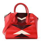 Calf Hair Smooth Calfskin Geometric Small Antigona Red