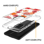 Pressed Dried Flower Design Phone Case For Samsung Galaxy A51 5G In Red