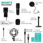 Movo Podcast Equipment Bundle for iPhone 15 and up
