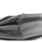 Caflskin Quilted Dual Handle Chain Flap Bag Grey