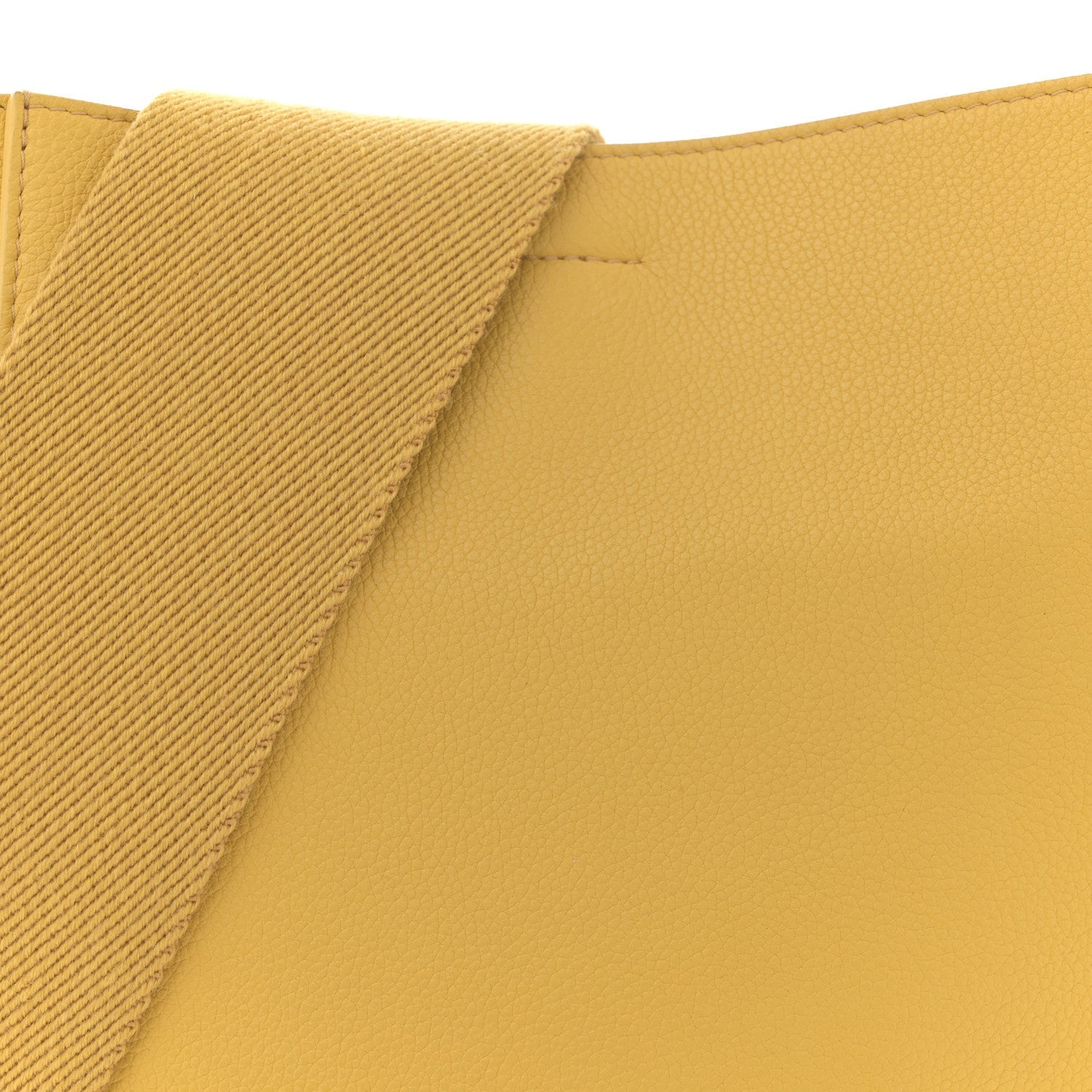 Soft Grained Calfskin Small Sangle Bucket Bag Ocre