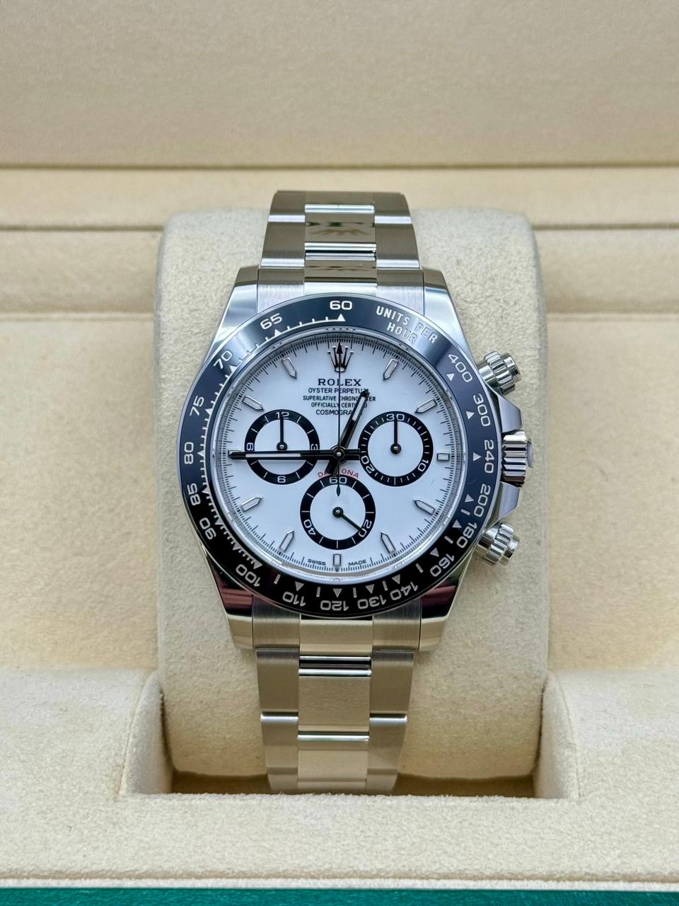 Rolex Oystersteel  Daytona   - White Index Dial - Oyster Bracelet - 126500ln wio