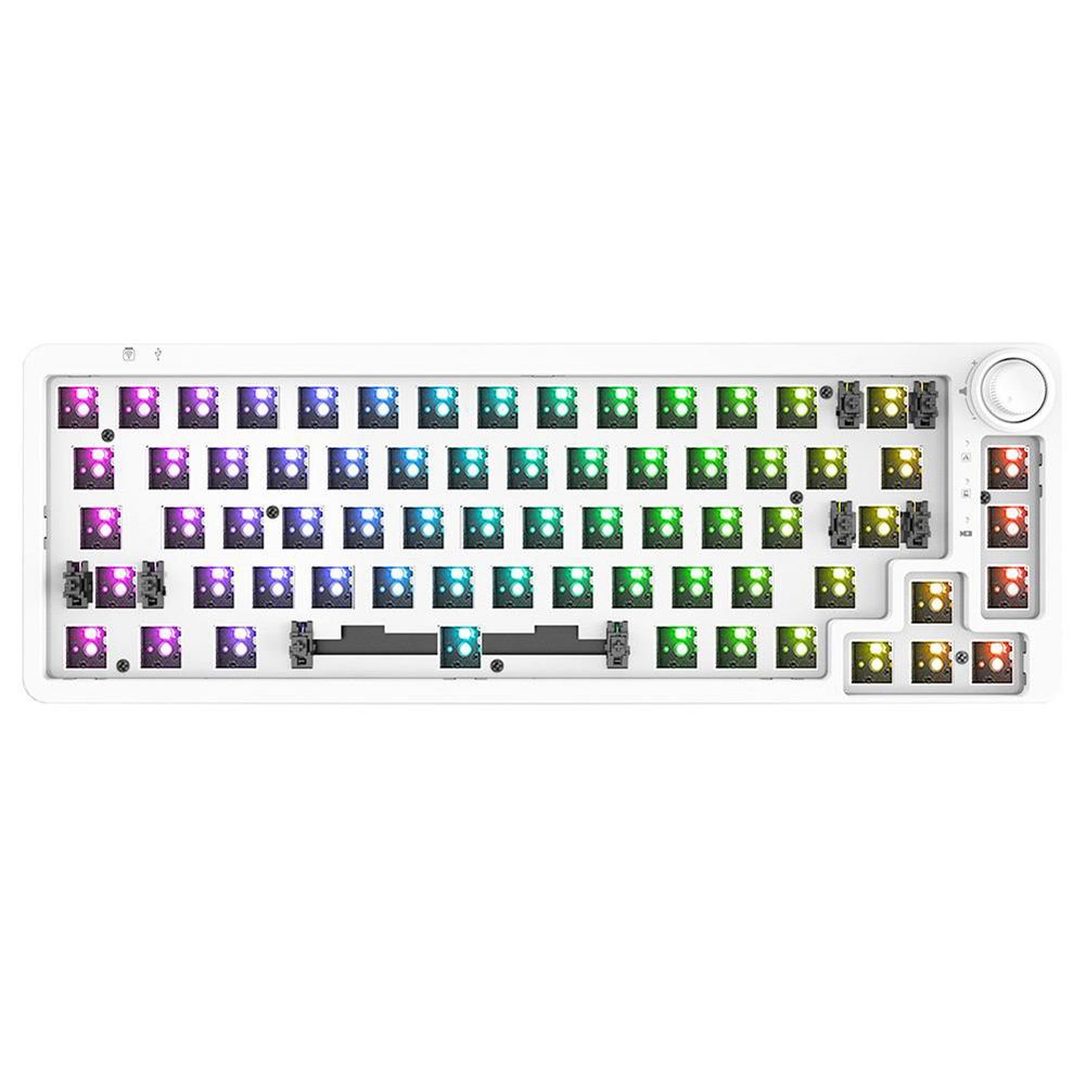 Switch Knob Hot Swap Mechanical Keyboard Kit Wireless Bluetooth 3 Mode RGB Backlit Gamer 60% Keyboard For 3Pin/5Pin-USB/2.4G
