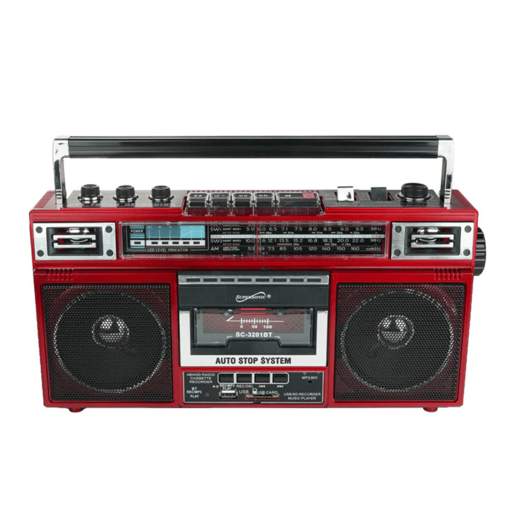Supersonic 4 Band Radio & Cassette Player + Cassette To Mp3 Converter & Bluetooth