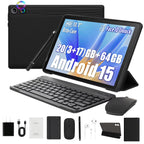 Android 15 Tablet - 10 Inch, 20GB RAM, 64GB Storage (Expandable to 1TB) with Widevine L1, GMS, 5000mAh Battery, Stylus, Keyboard, Mouse, Headphones