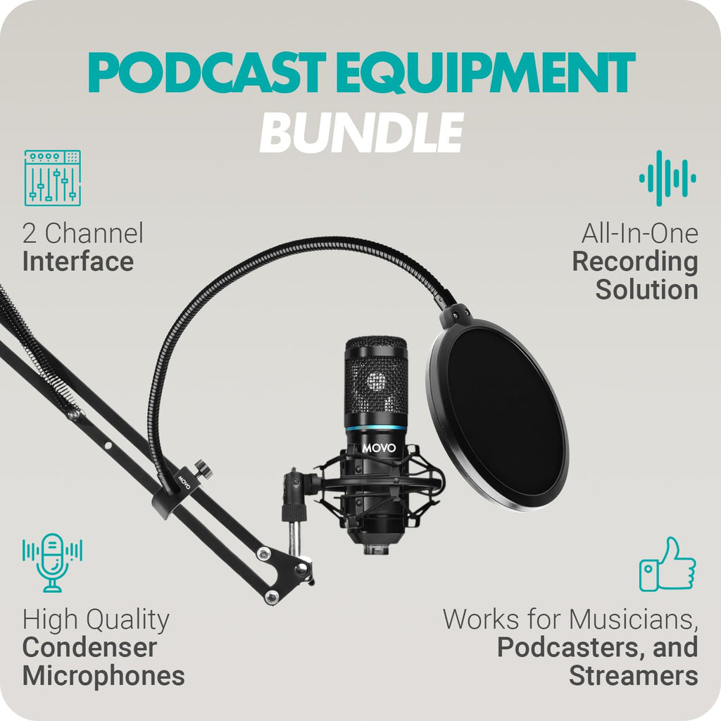 Movo PodKit2A Complete Podcasting Bundle for 2