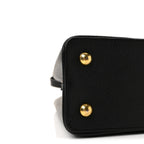 Taurillon Snakeskin Iris Blossom Capucines PM Black