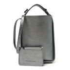 Metallic Calfskin XS Tool 2.0 North-South Tote Silver