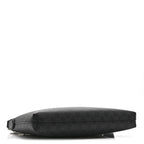 GG Supreme Monogram Azalea Calfskin Retro Interlocking G Wristlet Messenger Bag Black
