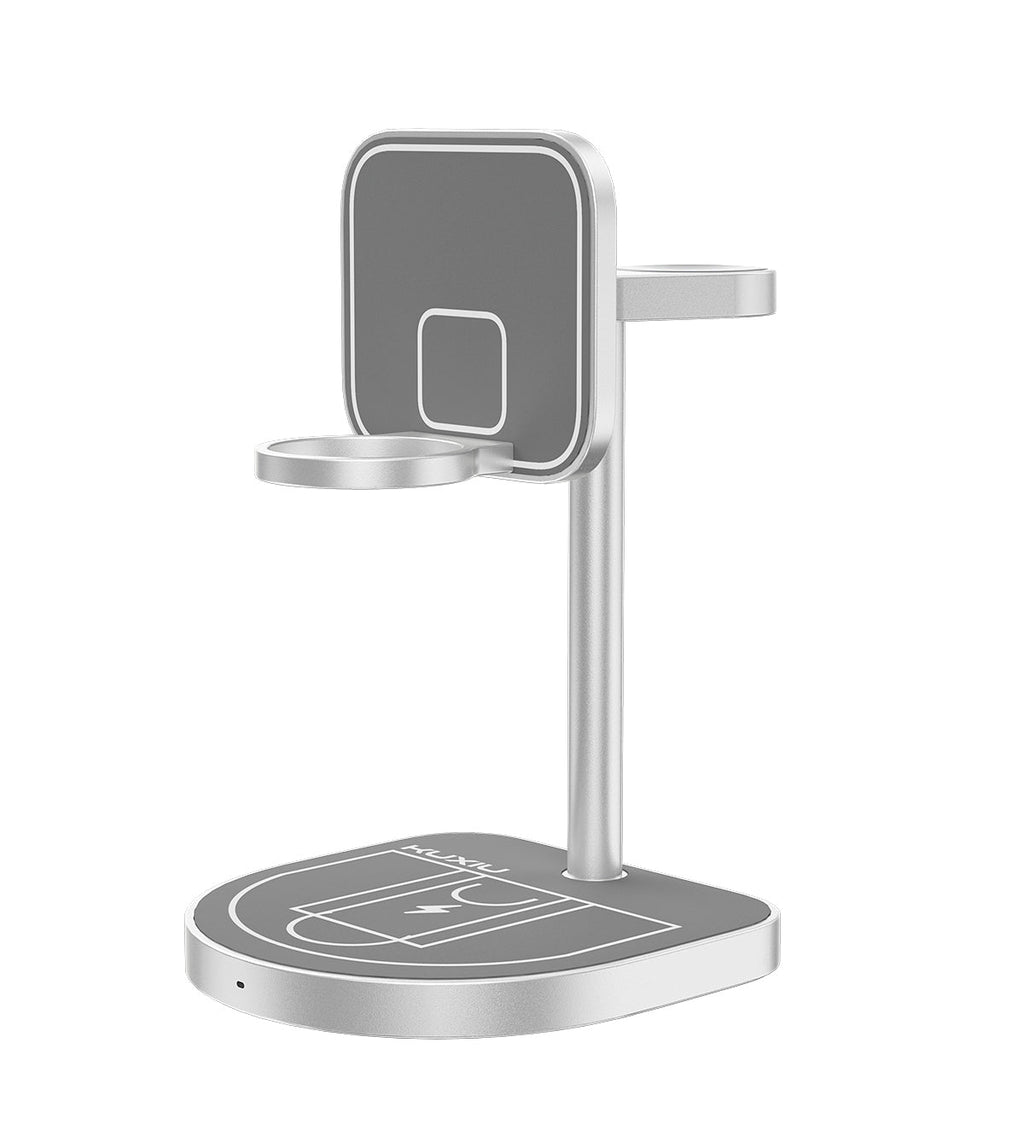 KUXIU 3-Point Power Creative 3-in-1 MagSafe Charging Stand - Gray