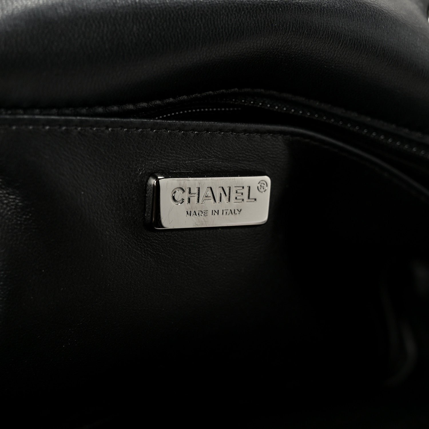 Sequin Logo Single Flap Pink Silver Black