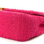 Boucle Tweed Patchwork Monogram Medium Jamie Baguette Magenta