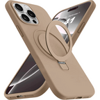 Entronix [Magnetic] Case Compatible with iPhone 15 Pro Max - Soft-Touch Liquid Silicone Gripstand