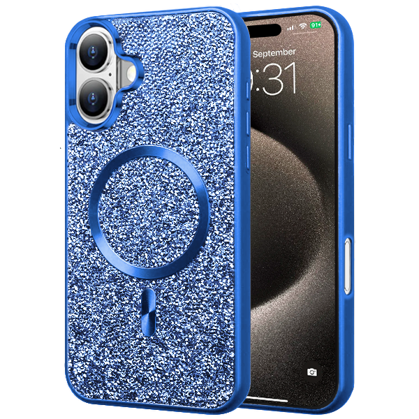 Entronix [Magnetic] Case Compatible with iPhone 17 - Rhinestone-Covered Back