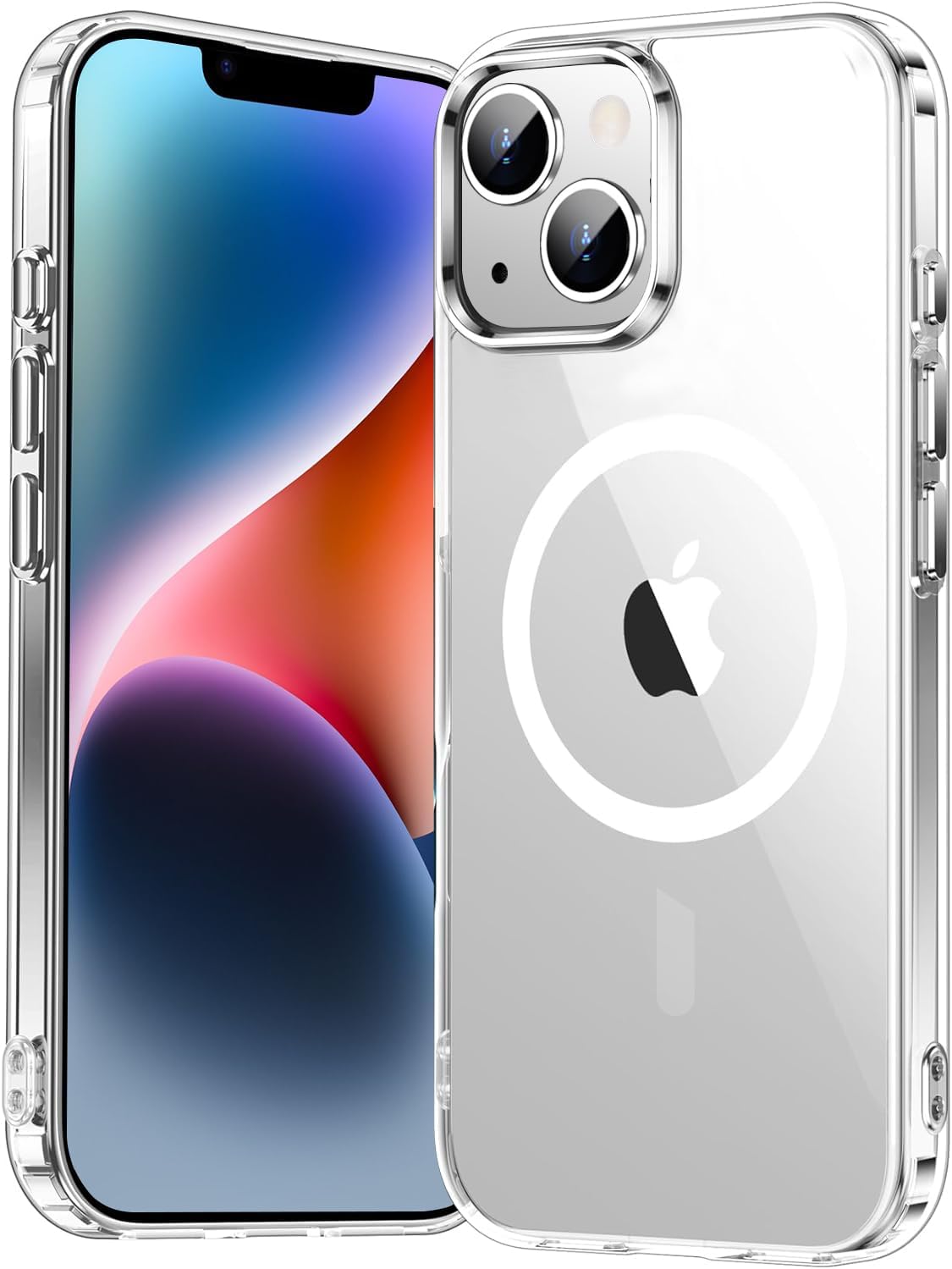 Entronix [Magnetic] Case Compatible with iPhone 14 - [Hard Back] Thick Clear