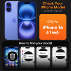 Entronix Bundle Compatible with iPhone 16 - [Magnetic] Clear Case & 2 Clear Screen Protectors