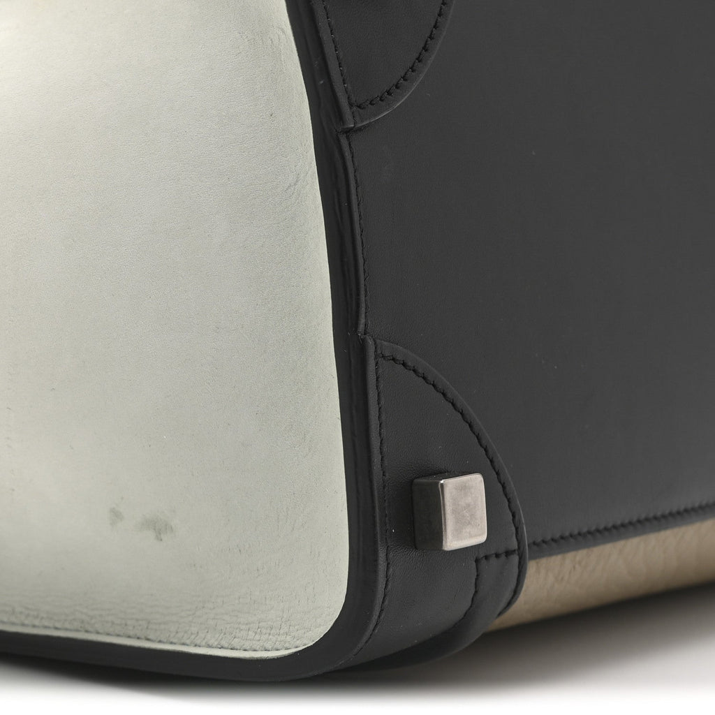 Bullhide Drummed Calfskin Micro Tri-Color Luggage Antarctic