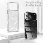 Entronix Bundle Compatible with iPhone 17 Pro Max - [Hard] Glitter Clear Case, 2 Clear Screen Protector & 2 Camera Lens Protectors