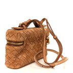 Suede Intrecciato Bang Bang Vanity Case Amber