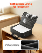 PS5 Carrying Case, Travel Bag for Playstation 5 & PS5 Slim Waterproof Nylon, Soft Interior Lining & Padded Dividers for Extra Protection, Spacious Design with Carry Handle for Storage, Home