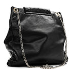 Calfskin Perforated Drill Tote Bag Black